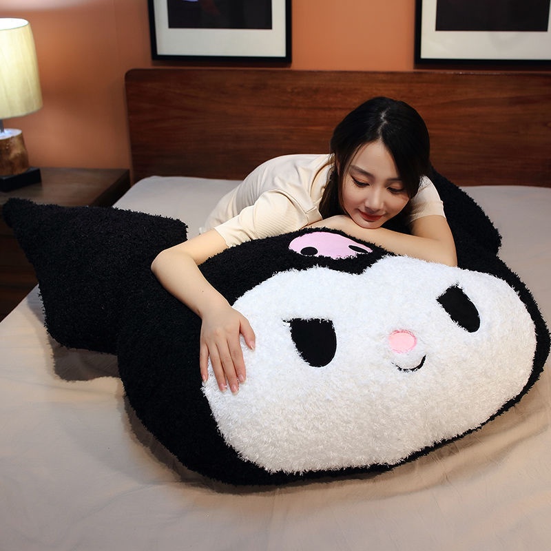 Essential Must 40cm Cartoon Kuromi Doll Stuffed Toys Children Sanrio Plush Sofa Large Throw Pillow Creative Couple Be... - Image 5