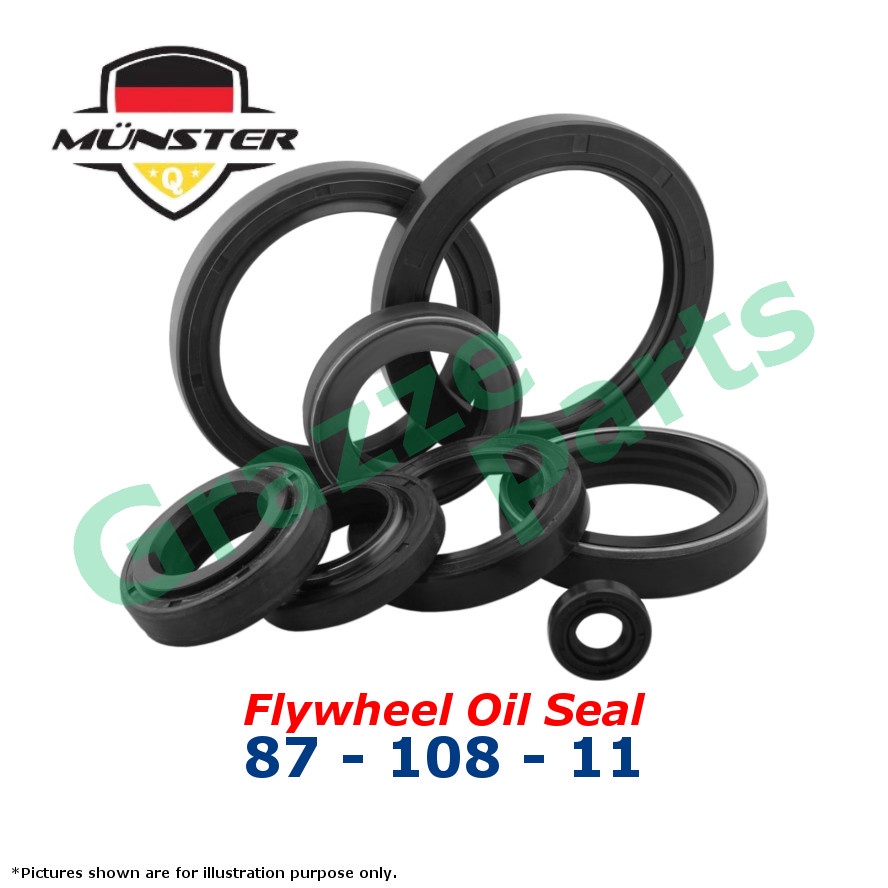 (1pc) Münster (FKM) Flywheel Crankshaft Oil Seal for Ford Escape 2.0 Mazda CX-9 CX9 CX 9 TC 2.0 (87*108*11 / 88*108*11)