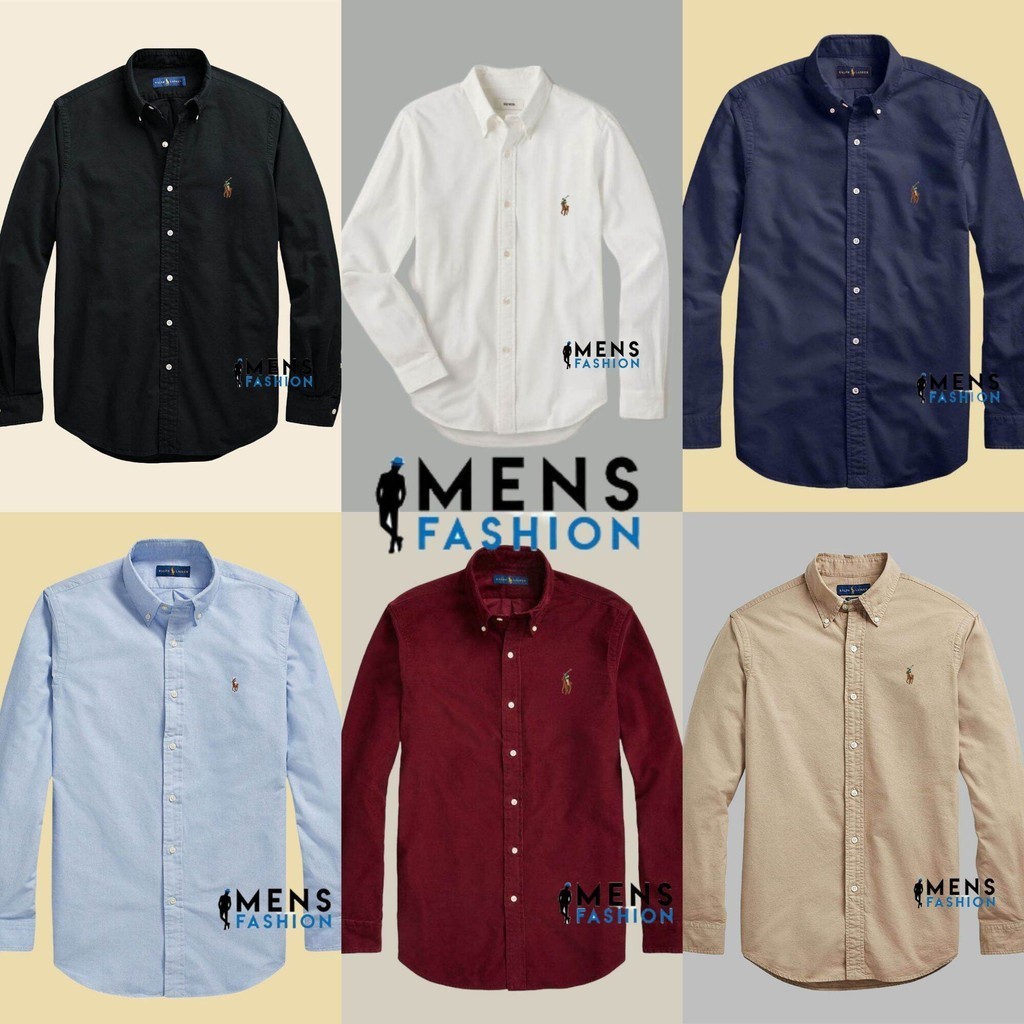 ?Kemeja Lengan Panjang Lelaki ??% Cotton Oxford Kain??