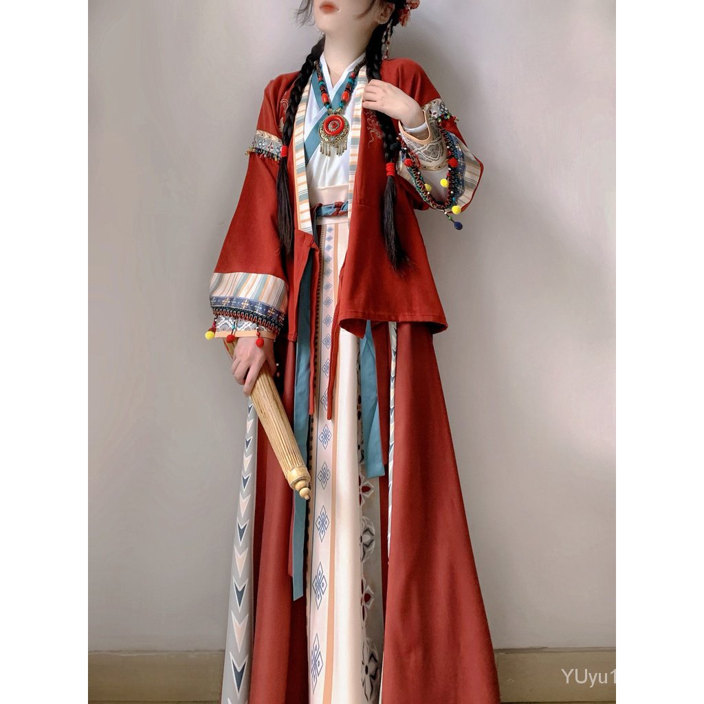 Original Hanfu Improved Made in Tang Dynasty Wei Jinfeng New Year's Clothing Traditional Costume DFUM