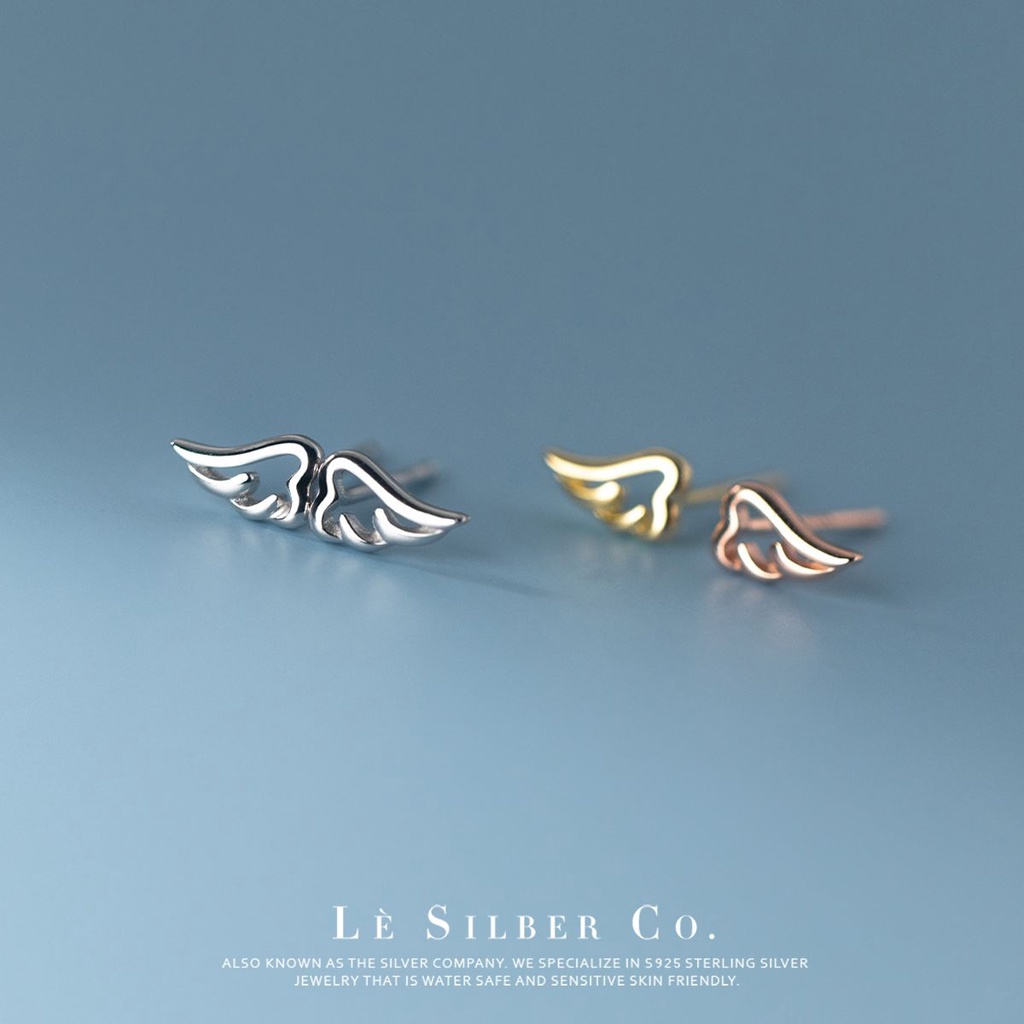 Lè Silber Co.S925 - Christmas Cutouts Angelic's Wing Earrings