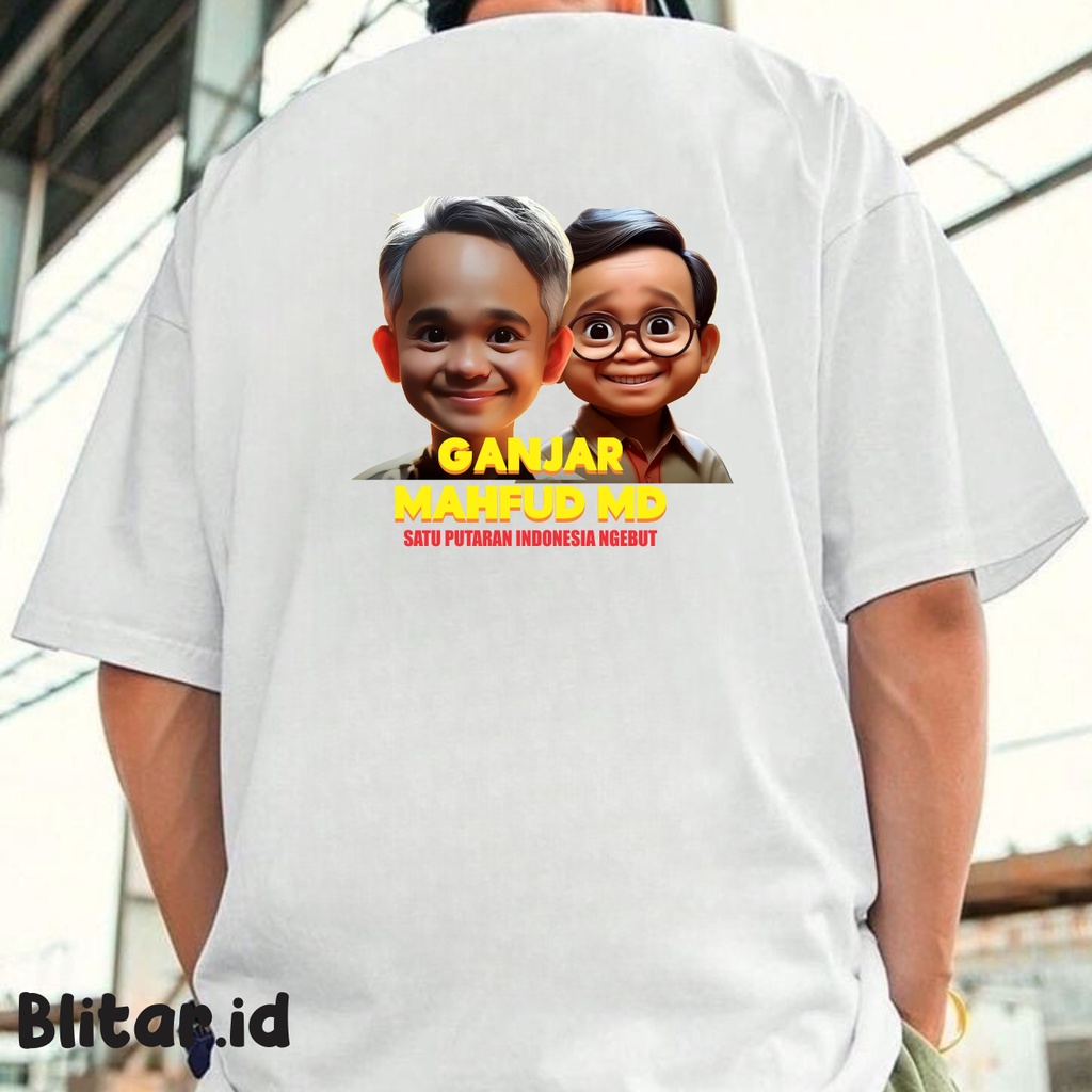 T-shirt Capres Ganjar Mahfud Presidential Election 2024 Party Shirt Organization Community Uniform Free Custom Reequest Motif Sablon Dtf Unisex Model Men Women Tops Clothing Distro Boys Girls Cotton Combed 30s Latest Quality Size S M L XL XXL