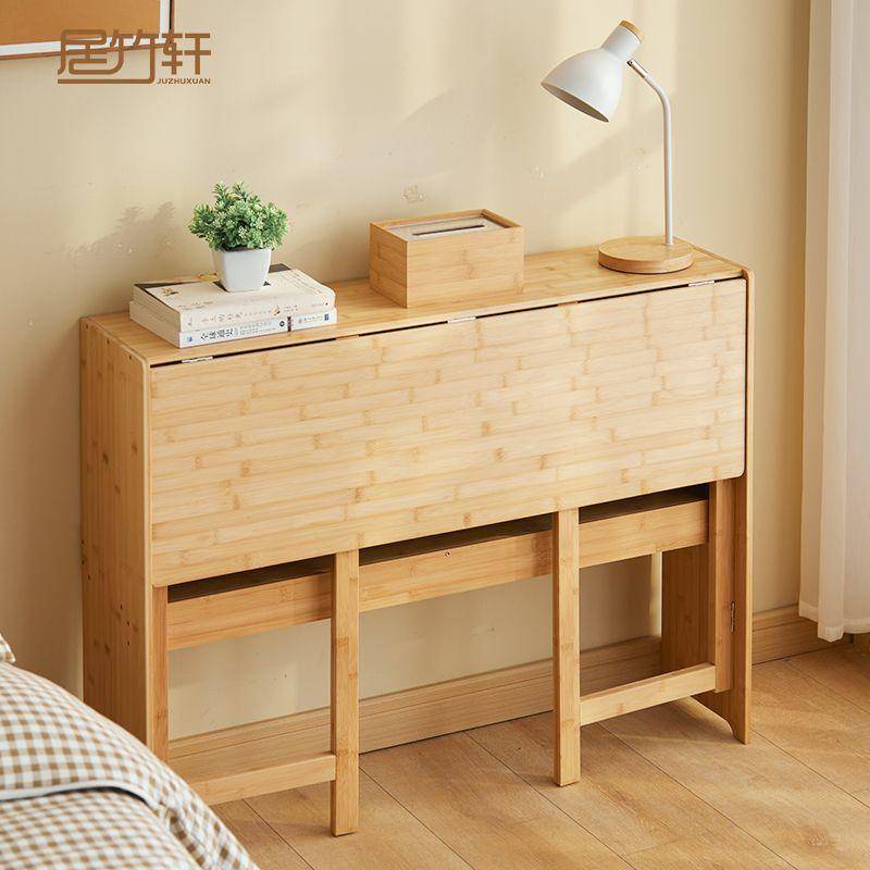Folding desk, small office computer desk, study desk, desk bookshelf, integrated desk storage shelf