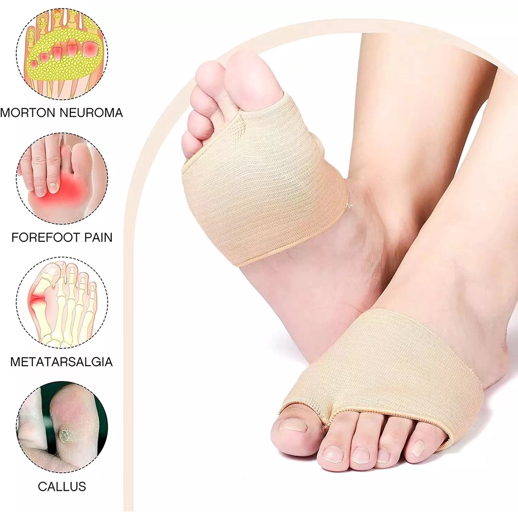Duty Build Gel Sleeve Painful Metatarsal Heads Forefoot Pads Support Metatarsalgia Relief Calluses Toe Pad Inserts Fe... - Image 2