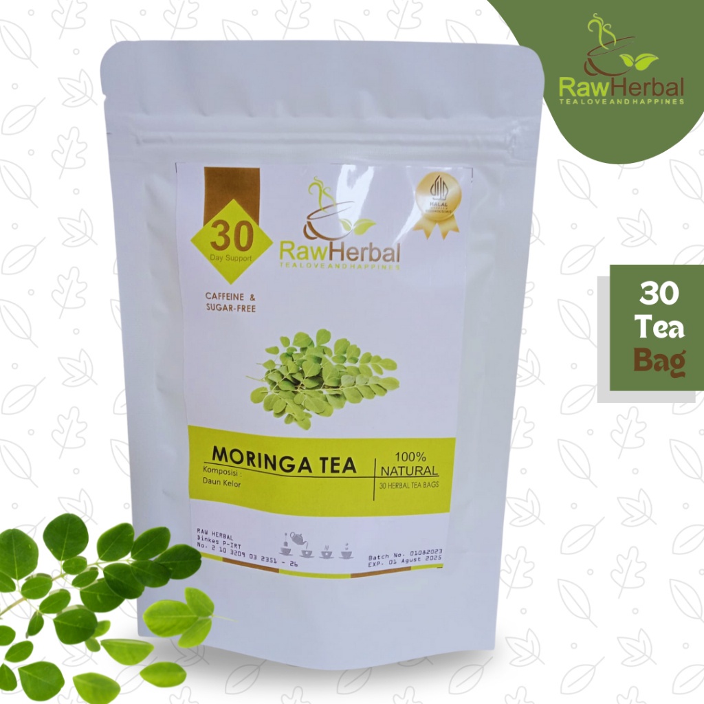 Trendy Travel Tempatan MORINGA TEA : TEH DAUN KELOR ISI 30 BAG x1 Portable - Image 2