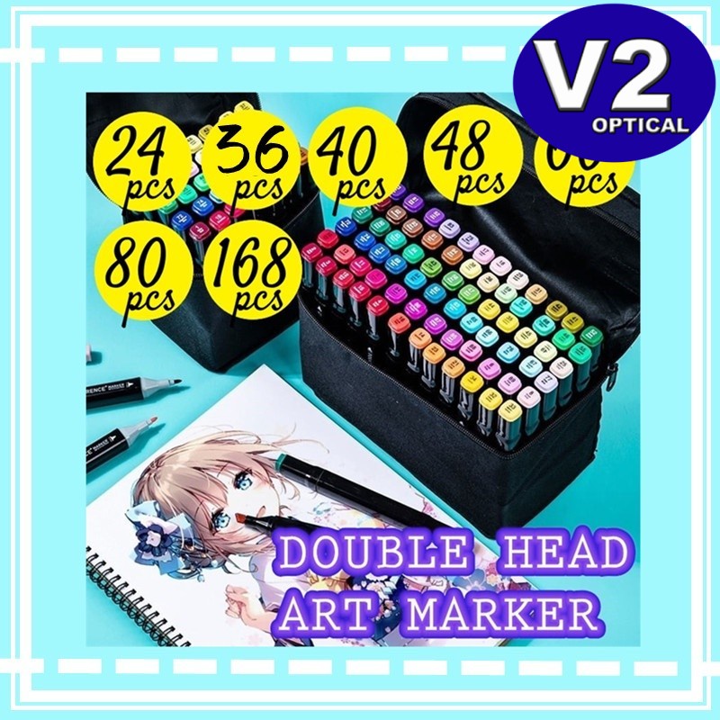 24/36/40/48/60/80/168pcs Touch Colours Graphic Art Twin Tip Marker Pen Set Color Dual Head Drawing Copic Brush Pen