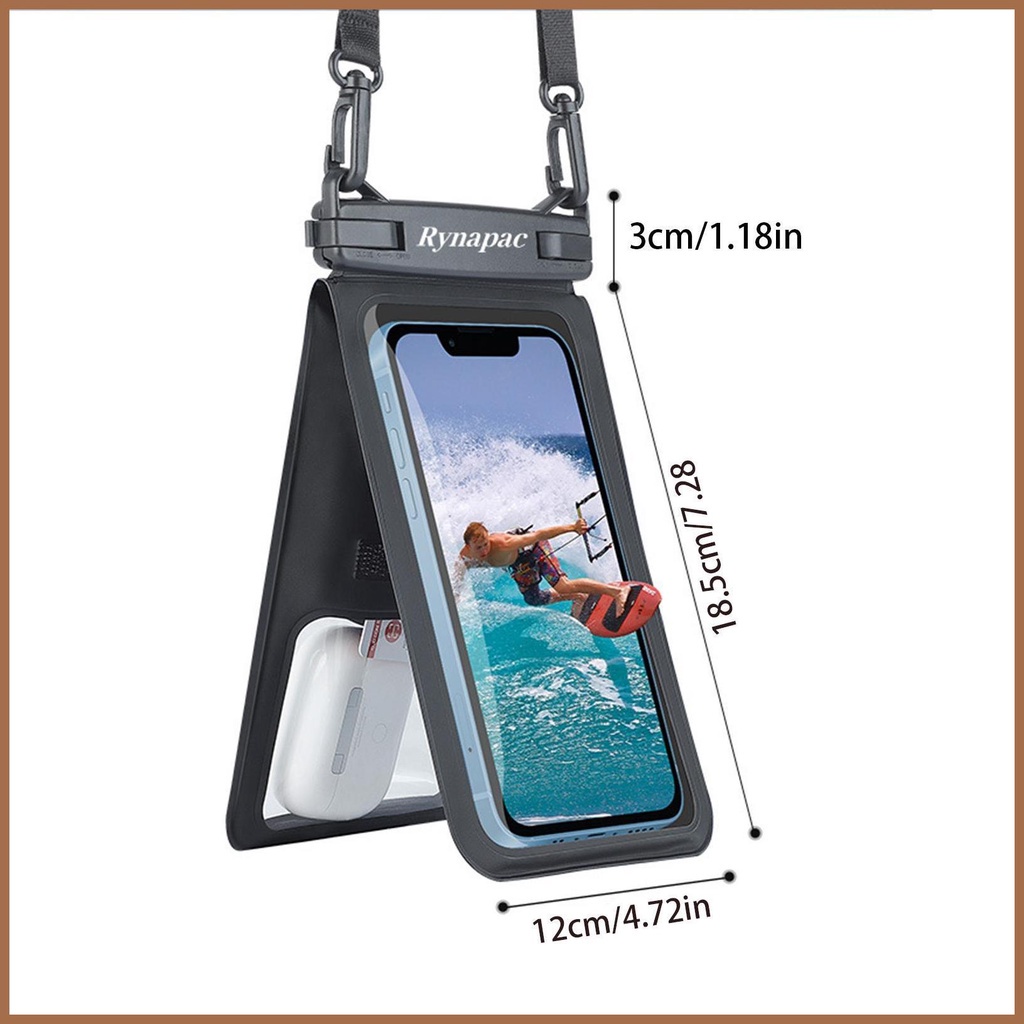 Style Casual Hanging neck double warehouse waterproof mobile phone bag outdoor rafting touch screen 2 Travel - Image 4