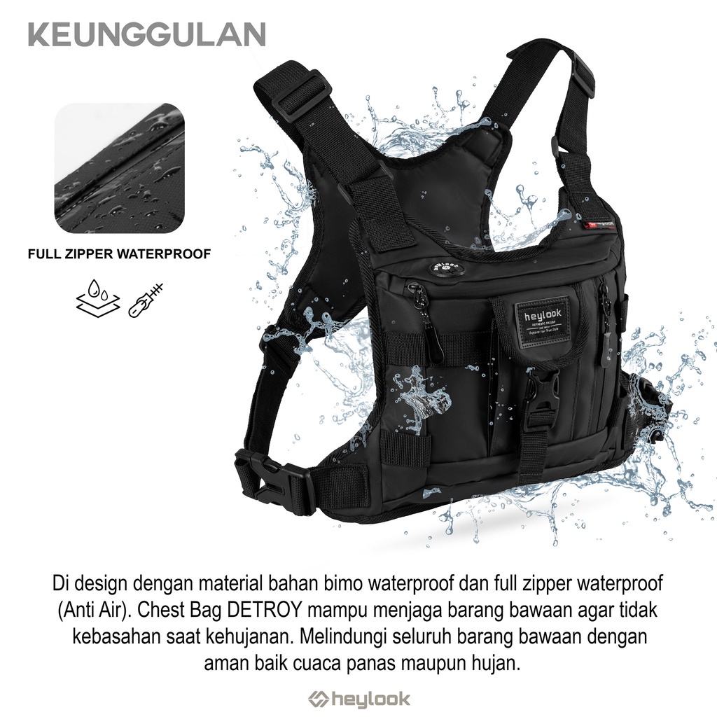 Reliable Essential tas dada outdoor pria tactical adventure pelindung waterproof berkualitas terbaru security tni pol... - Image 2