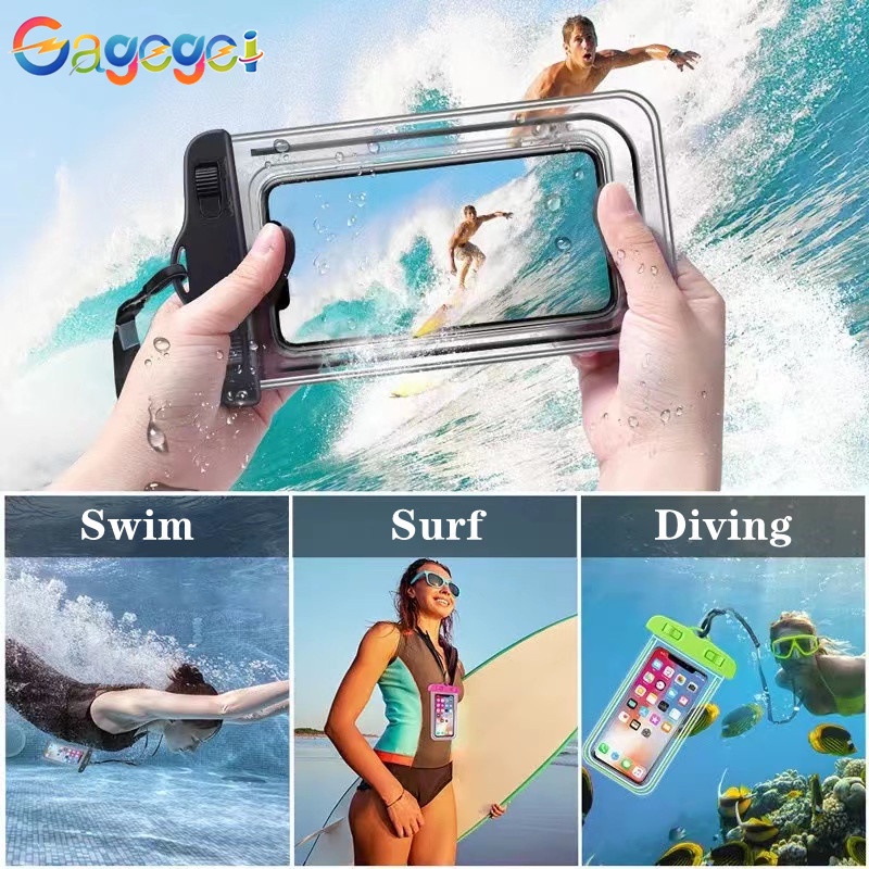 Portable Chic Mobile Phone Waterproof Bag PVC Universal Transparent Diving Huawei Xiaomi Redmi Samsung Style - Image 5