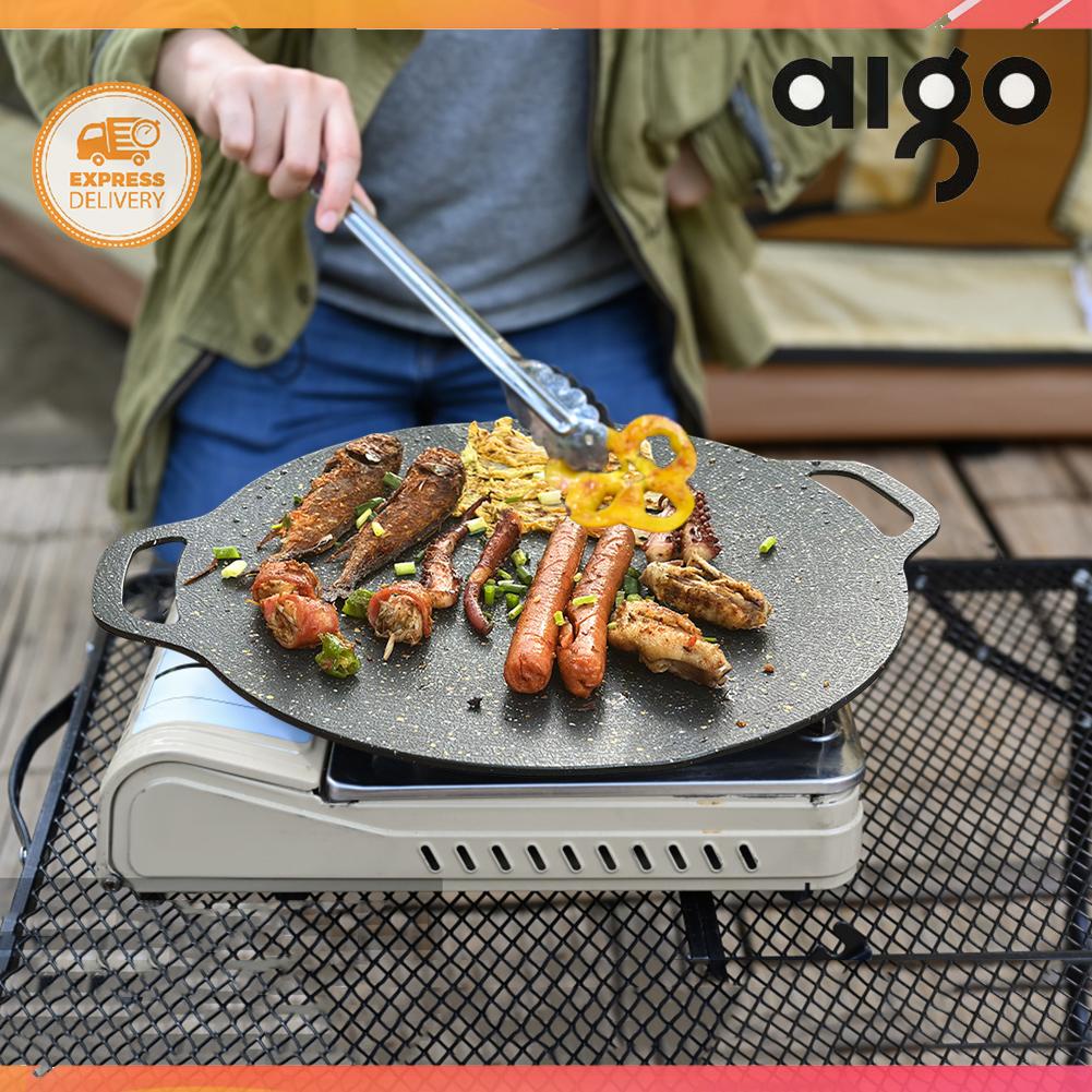 Quality Versatile BBQ Grill Pan Round Cooking Pot Non-stick Barbecue Tray Camping Supplies - Image 2
