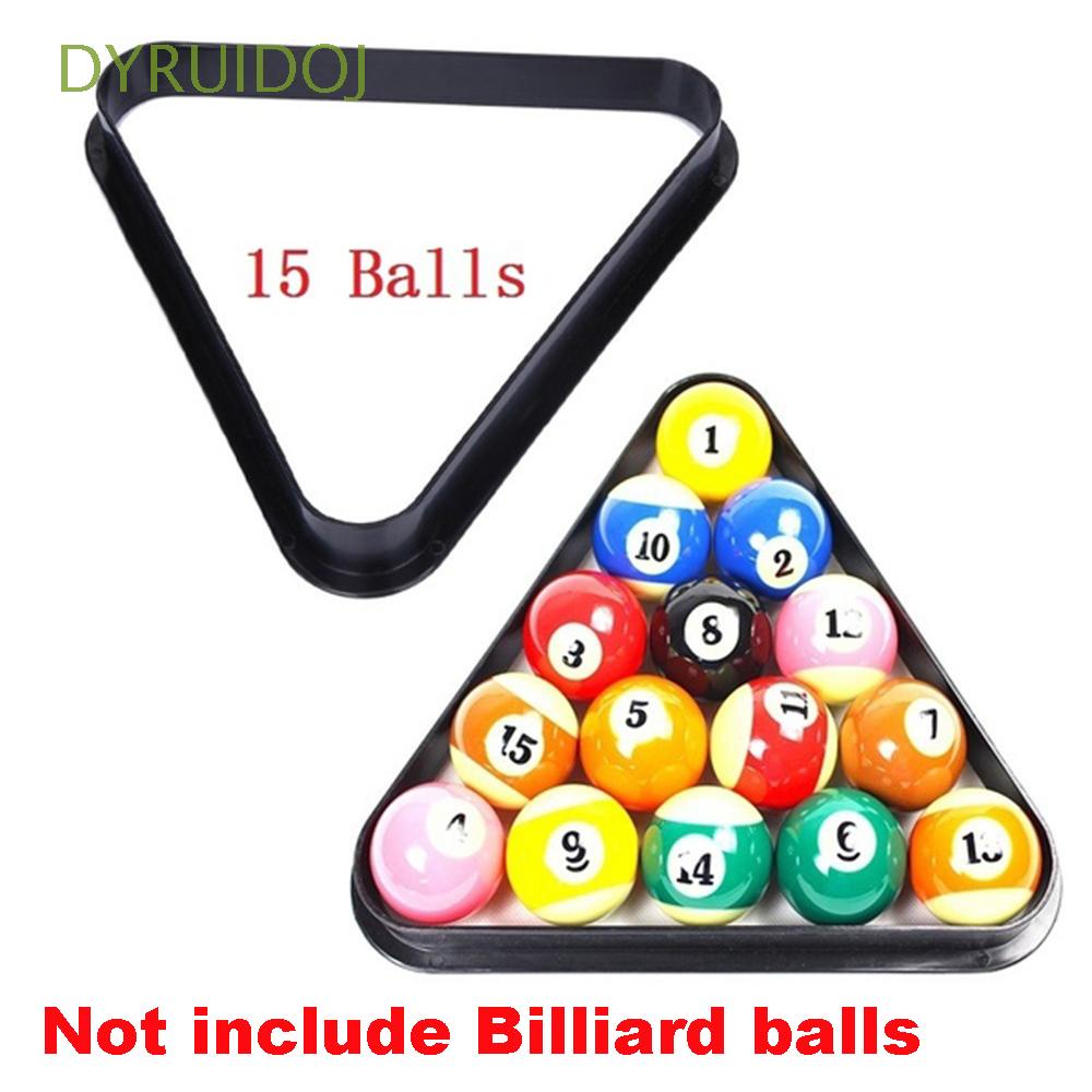 DYRUIDOJ Black Billiard Rack 15 Ball Triangle Frame Table Pool Accessories 9 Ball Pooning Standard Size Plastic Snooker 