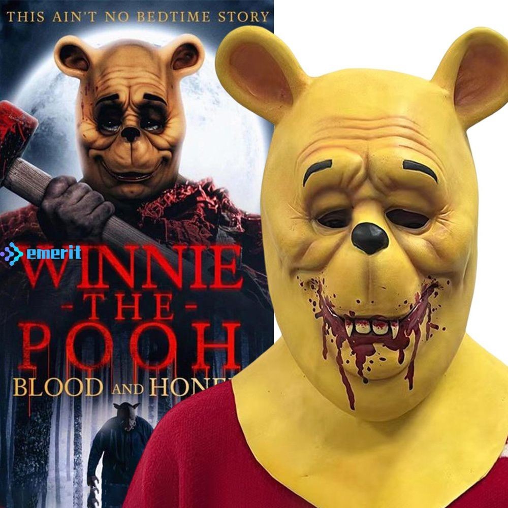 Latex Headgear Impress Your Friends With This Creepy Mask Durable Creepy Mask Fashion Trend Pooh Latex Mask Ghost Winnie The Pooh Headgear Easy To Clean Popular