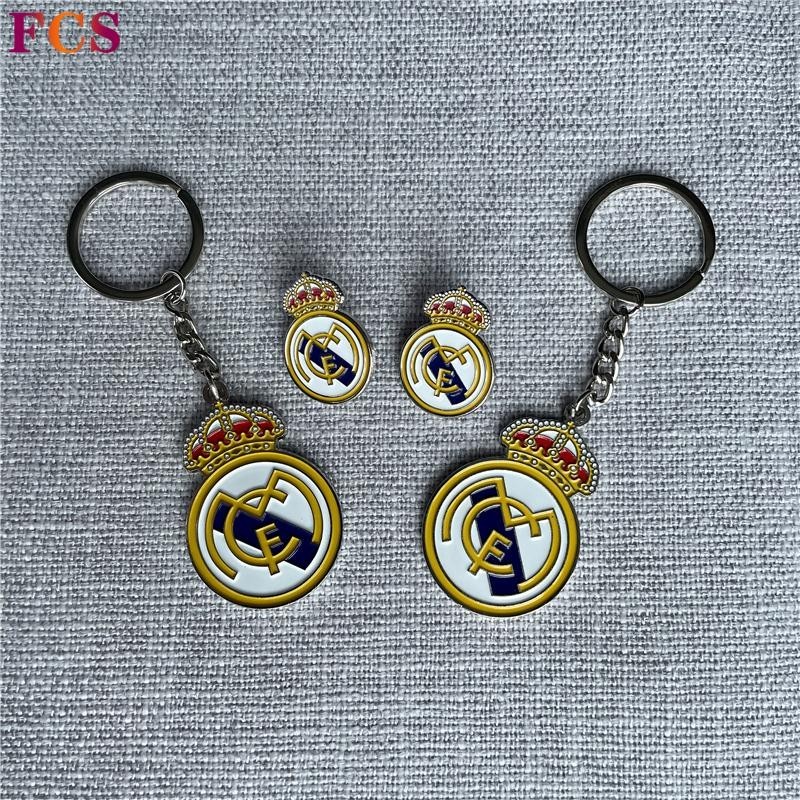 [24h✈] Royal Madrid Royal Madrid Football Fans Merchandise Gift Team Badge Brooch Car Keychain Backpack Ornaments Fans Collectible Gifts Birthday Gifts Fans Favorite Gifts