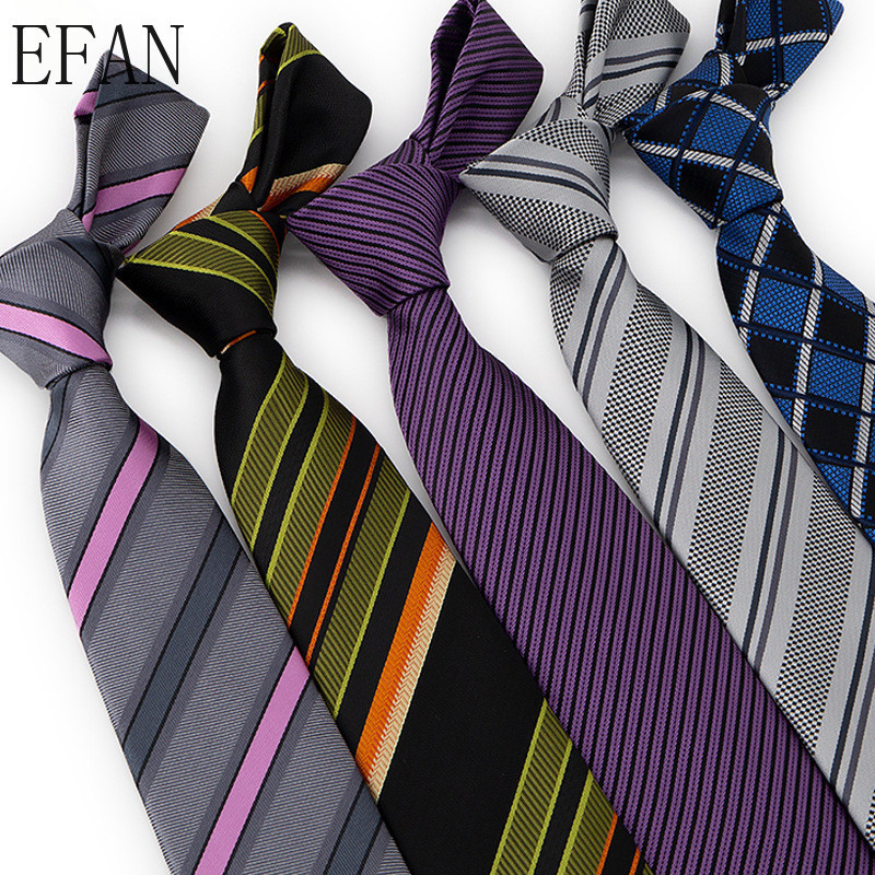 Luxury Neckties Mens Tie 8CM Green Black Navy Gray Striped Silk Neckwear Jacquard Woven Neck Ties for Men Formal Business Wedding Party Necktie