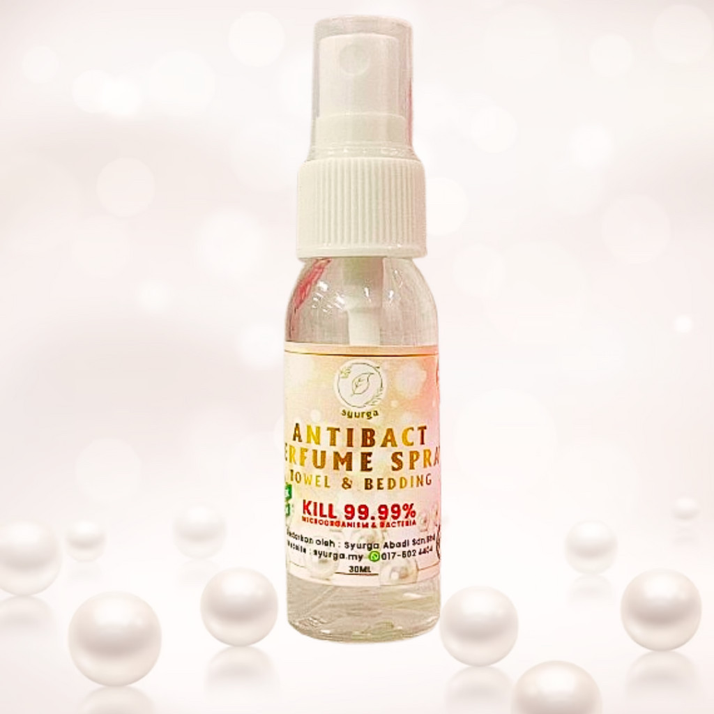 Kill bacteria on fabrics ANTIBACT PERFUME SPRAY TOWEL & BEDDING KILL 99.99% MICROOGANISM & BACTERIA