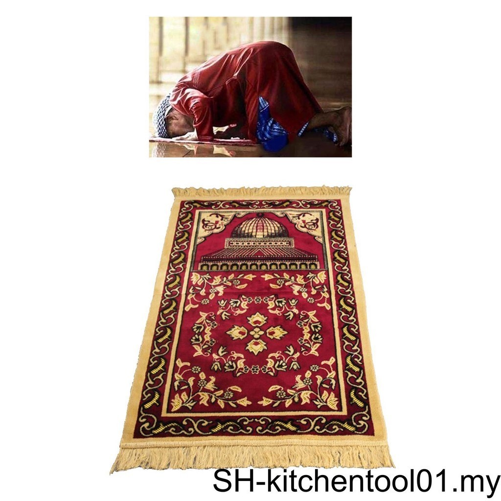 1/2/3 Elegant Muslim Prayer Rug Eid Embroidery Tapestry Carpet Non-Slip and Luxurious Decorative Islamic