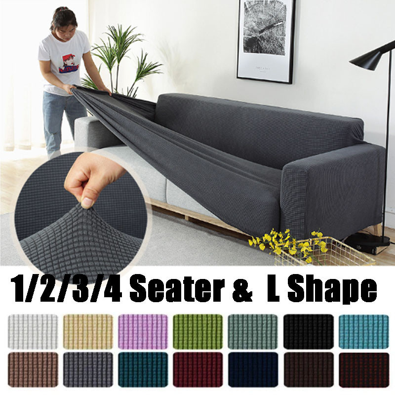Premium Sofa Cover Non Slip Anti Cat Scratch 1 2 3 4 Seater L Shape Elastic Sarung Sofa Cover Slipcovers