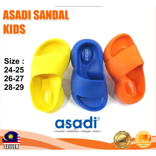 (FREE SHIPPING)ASADI Kids Sandel Kids Slipper Yellow Orange Blue 9852