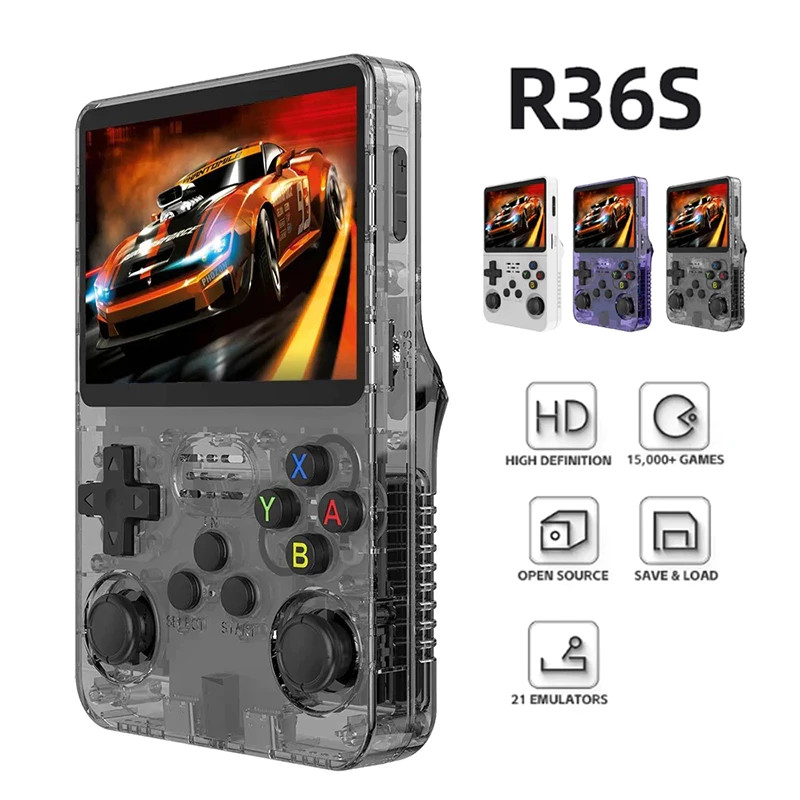 【COD】R36S Retro Handheld Video Game Console High Definition Screen IPS Screen Portable Handheld