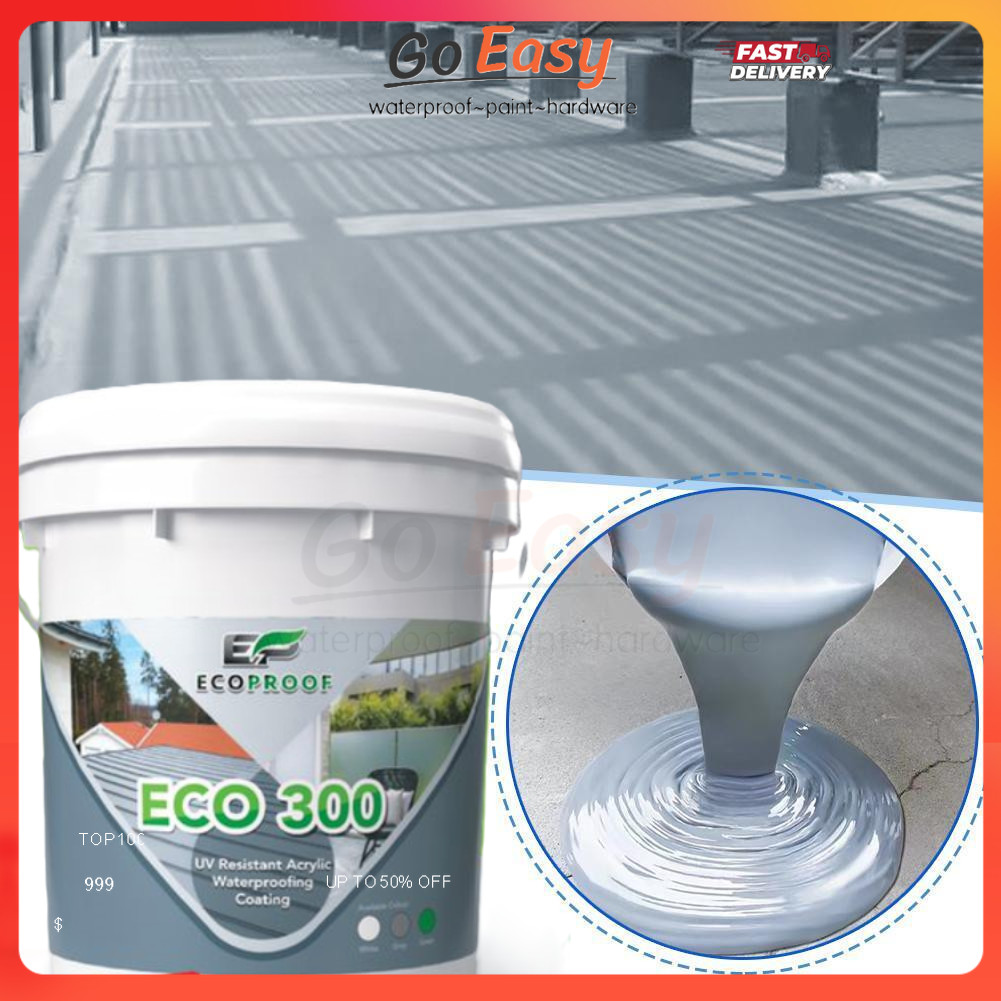 5KG Roofing Waterproof Coating/leaking material external wall / 屋顶防水胶 BOCOR / ECOPROOF / PENTENS T200H / T-200H