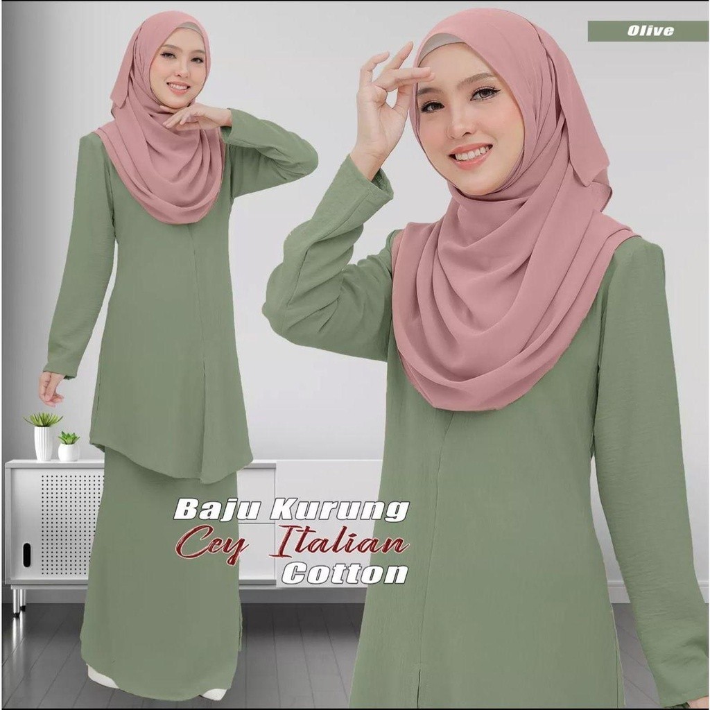 Baju kurung SOFIYA Plain Ironless Italian Crepe