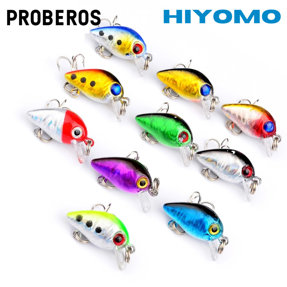 PROBEROS 1PCS Mini Minnow Crankbait 2.6cm 1.6g Plastic Diving Fishing Lure Casting Bass Pike Fishing Gear Wobblers