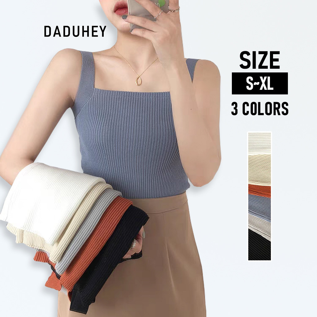 Daduhey Knitted Inner Match Sleeveless Women's Base Camisole Vest - 6 Colours