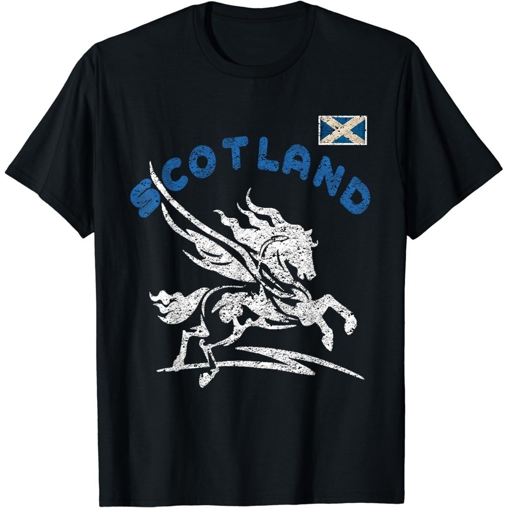 Vintage Scottish Souvenir Scotland Flag T-Shirt