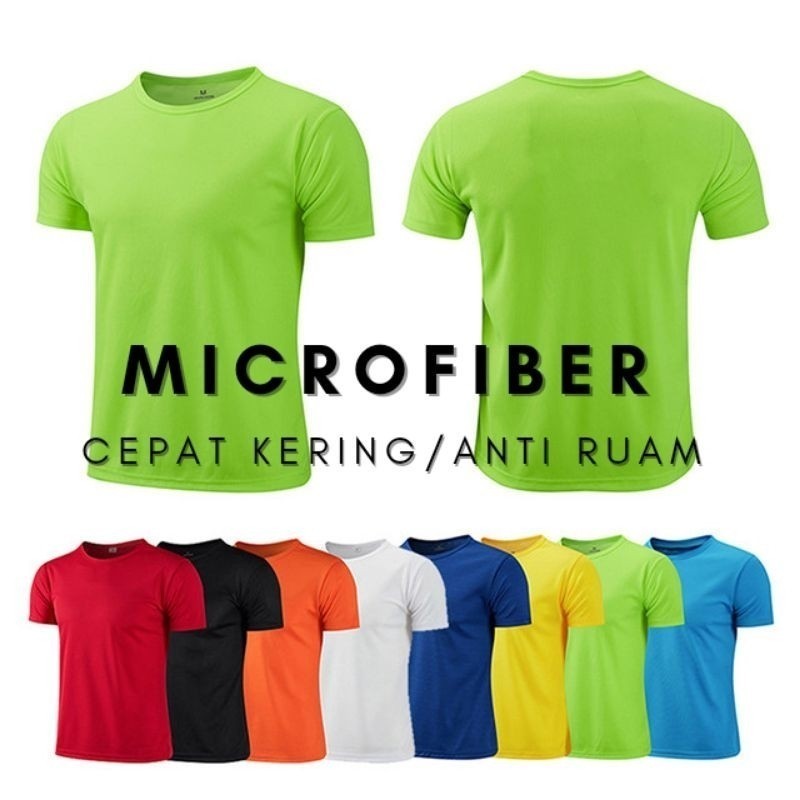 Cepat Kering Anti Ruam/Microfiber Quick Dry Unisex Tshirts Tshirt Mikrofiber Cepat Kering Anti Ruam