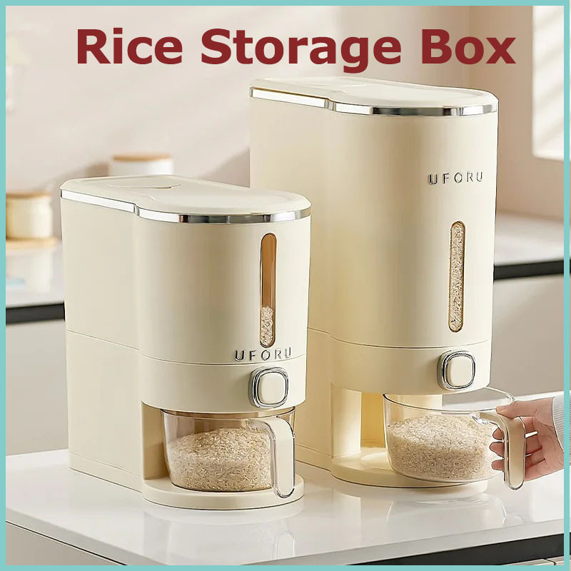 5/10KG Rice Storage Box Household Cereal Container Kitchen Organizer Insect-Proof Moisture-Proof Sealed Rice Dispenser