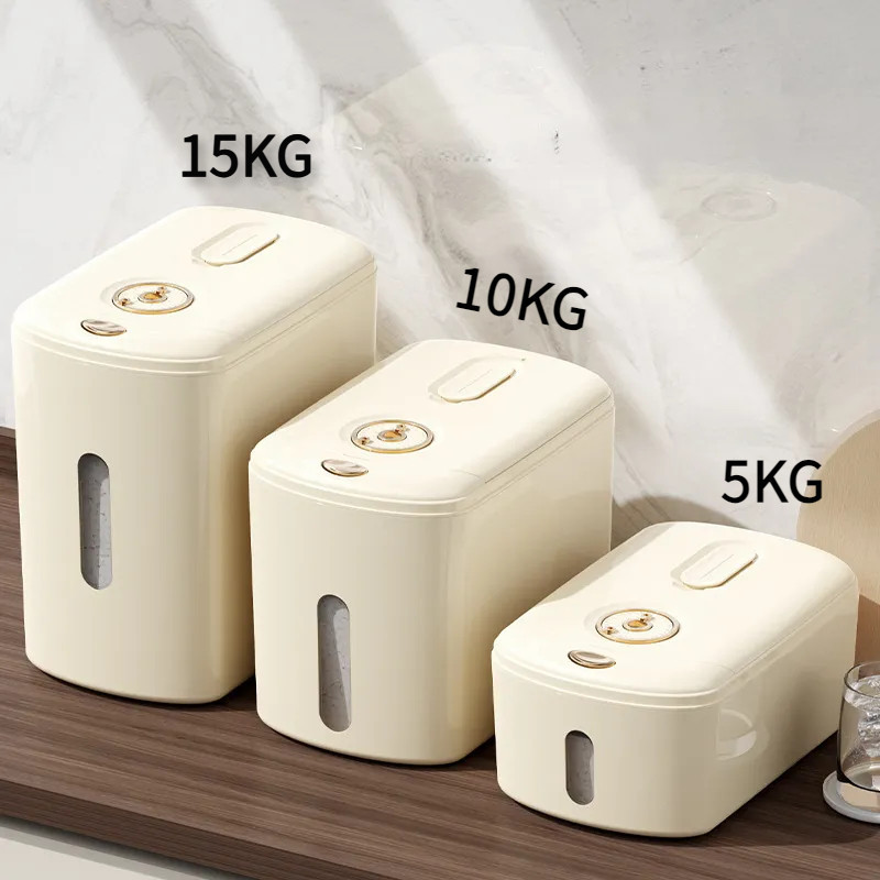 [Ready Stock] Household 5KG/10KG/15KG Sealed Moisture-proof Rice Barrel Kitchen Rice Dispenser Insect-proof Food Storage Container Grain Storage Box