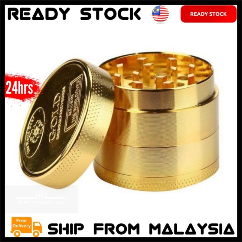 Gold Premium Herb Spice Grinder Herbal Alloy Metal Crusher