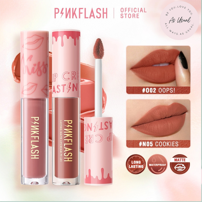 【Ready Stock Msia】Pinkflash Official Hot OhMyKiss Lipstick Matte Waterproof Long Lasting Liptint VE Moisturising