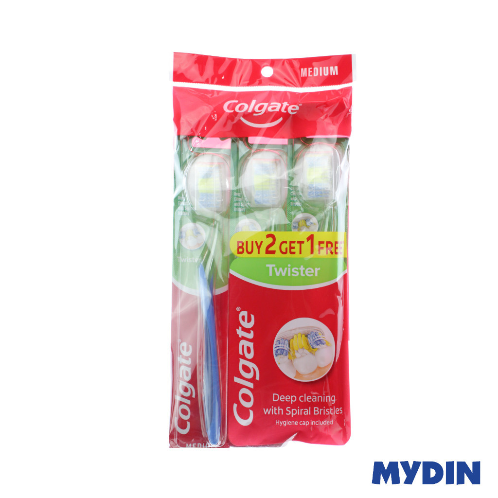 Colgate Twister Toothbrush B2F1 (3s) - Medium