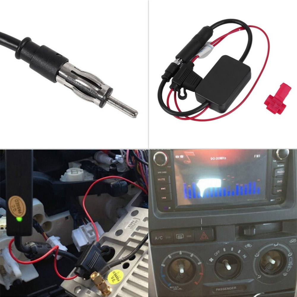 1 set of ANT208 car active antenna 12v FM car radio antenna amplifier FM amplifier Signal Enhancement Device