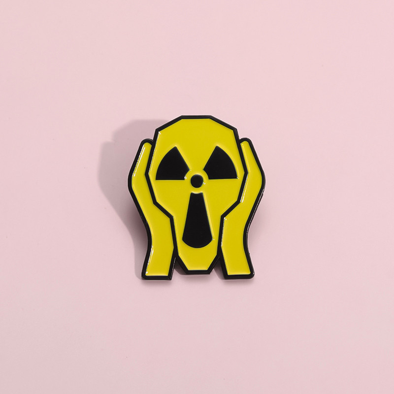 Horror Scream Skull Enamel Pin Brooches Art Nuclear Radiation Brooch Lapel Badges Backpack Jewelry