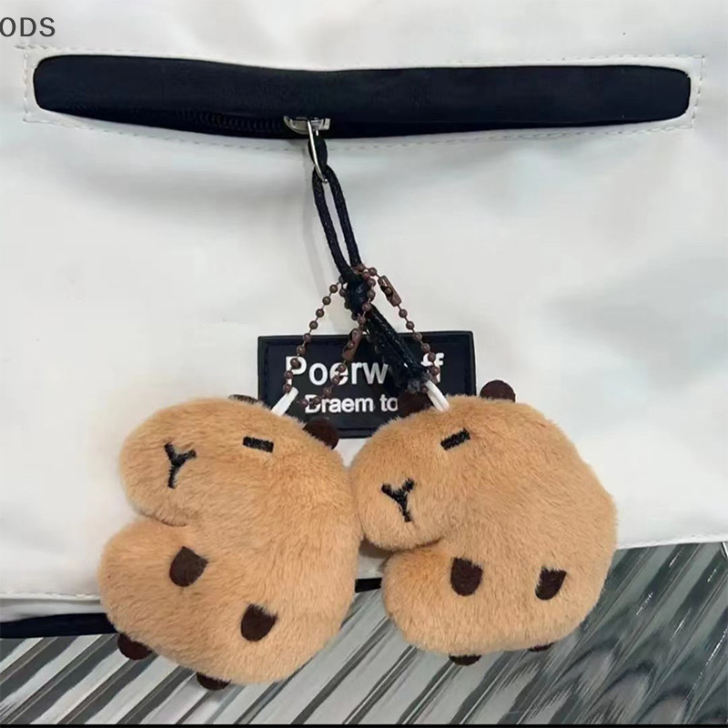 ODS Creative Soft Stuffed Animal Capybara Plush Doll Star Squeak Cartoon Bag Pendant Backpack Car Bag Key Ring OD