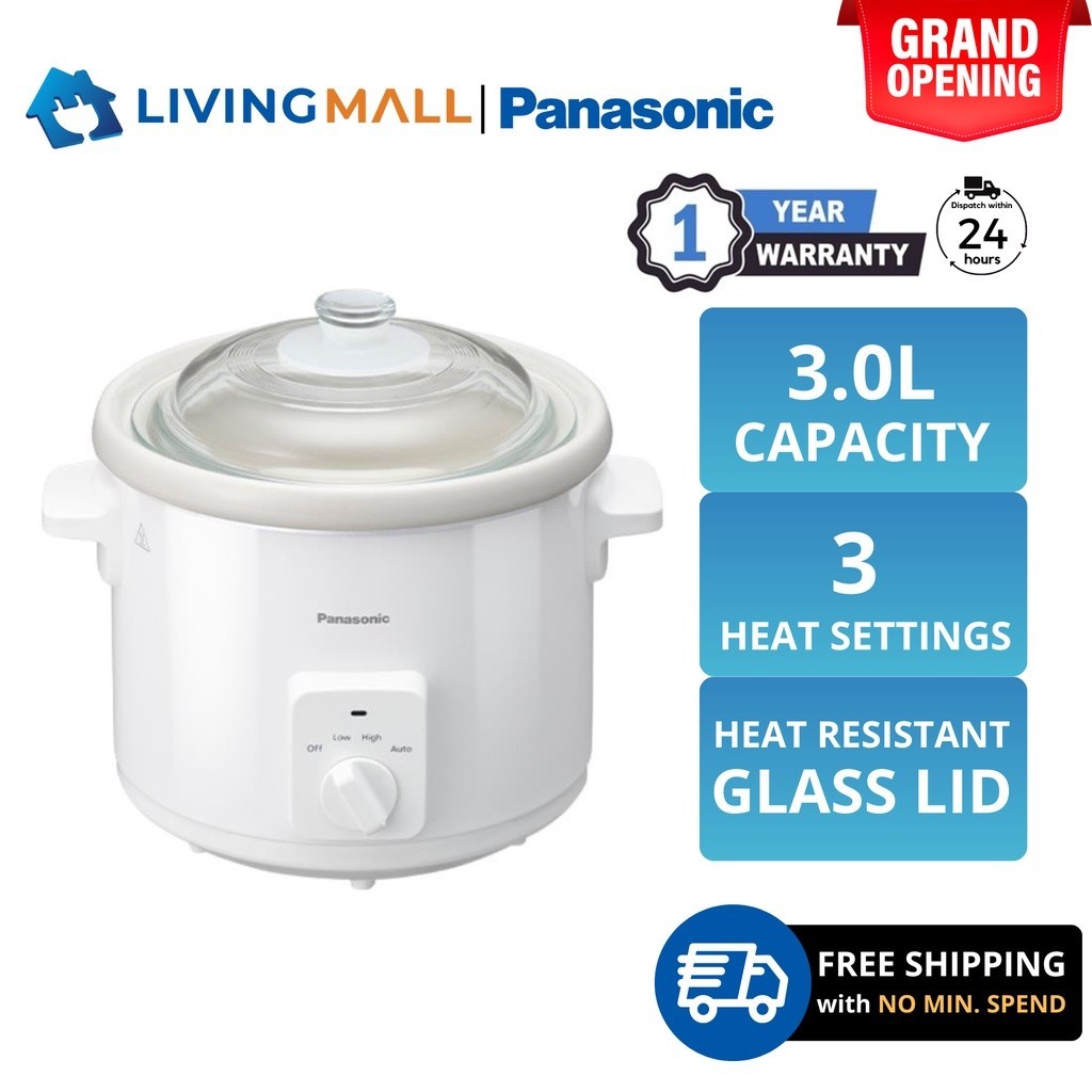 [FREE DELIVERY] PANASONIC NF-N31 (3.0L) SLOW COOKER NF-N31AWSK 3 Heat Settings Keep Warm PERIUK PERLAHAN 慢炖锅