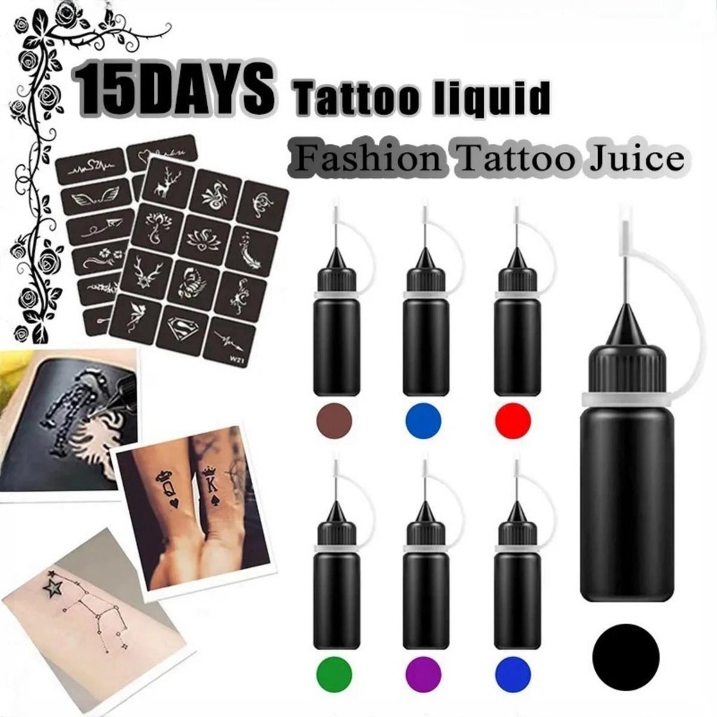 Temporary Tattoo Tattoo Juice Ink Paint Kit Makeup Supplies Waterproof Body Art Paint