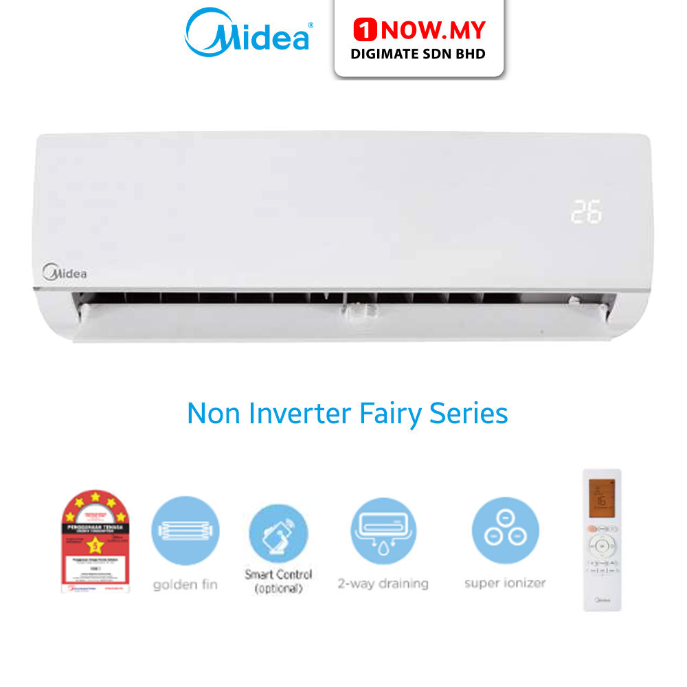 ​​​​​​​MIDEA 1HP 1.5HP 2HP 2.5HP Non Inverter Air Conditioner MSMF-10CRN8 / 13CRN8 / 19CRN8 / 25CRDN8 AC Air Con 冷气机