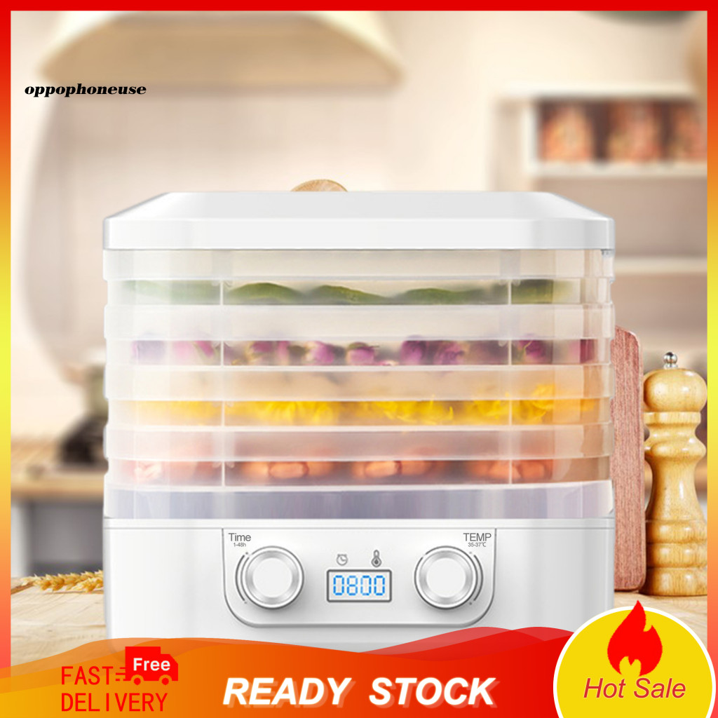 OPPO Food Dehydrator Machine Adjustable Tray Food Dehydrator Capacity Electric Food Dehydrator with Timer and Adjustable Temperature Bpa-free 5-layer Stackable for Southeast