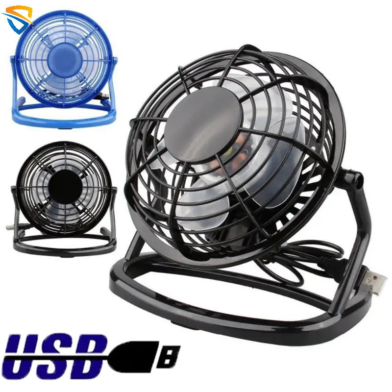 Mini Portable USB Desk Fan Table Strong Airflow Quiet Fan / 360°Rotatable Angle Standing Fans Home Car Cooling Accessories