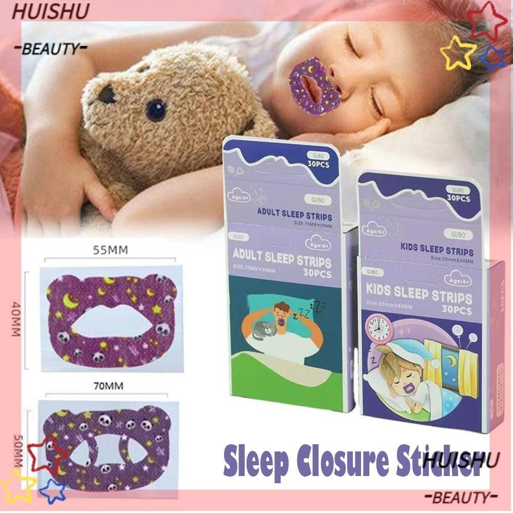 HUISHU 30Pcs Mouth Closure Tape, Sleep Aid Stop Snoring Mouth Breathing Patch, Skin Friendly Health Care Non-woven Fabric Mouth Ease Sleep Tape Boy