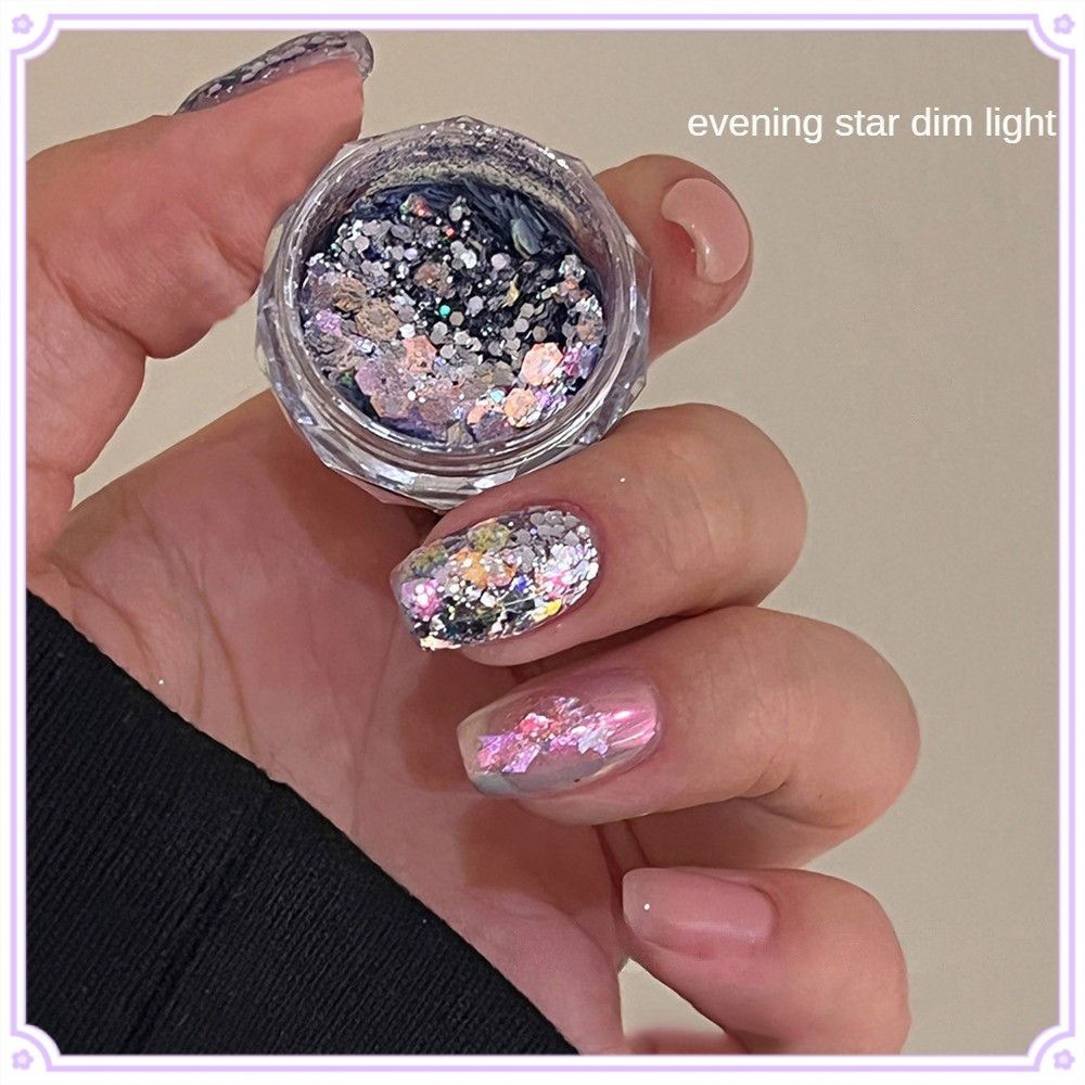Nail Art Glitter Sequins Jewelry The Thief Rose Series Irregular Aurora Sequins Sweet French Party Festival Nail Decoration Manicure Tool For Nail Shop