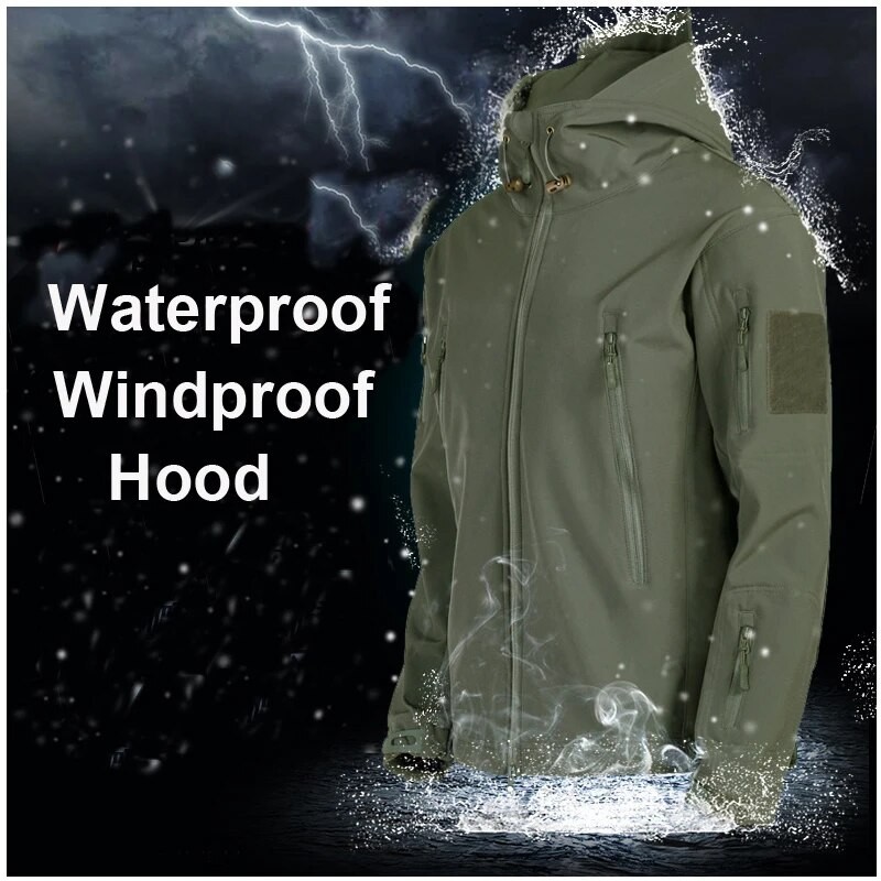 ?LOCAL SALES&COD ? Tactical Jacket SoftShell Waterproof Jackets Men Hood Coat Combat Hiking Camping jacket for men