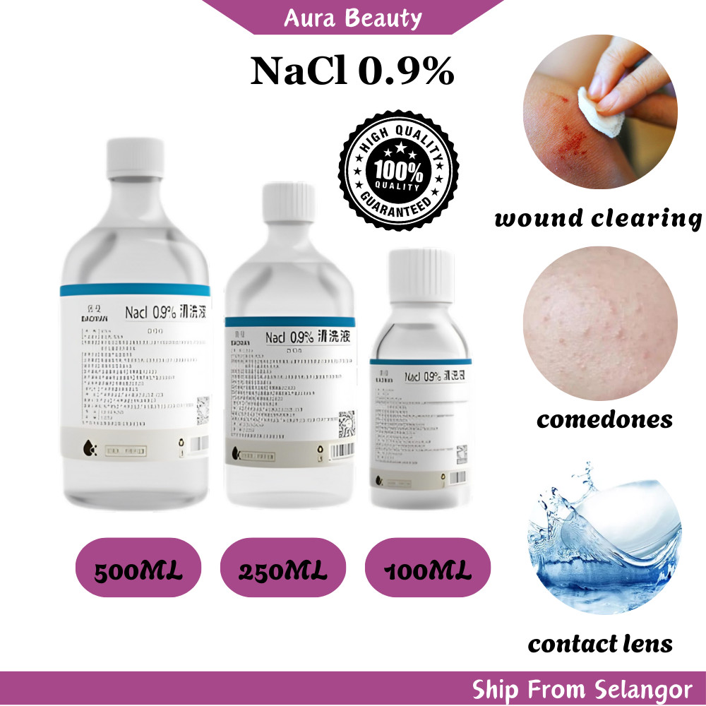Sodium Chloride NaCl Mouthwash Nasal Wash Nosewash Clean Wound Luka Bersih Cuci Hidung Bersih Mulut 生理盐水 氯化钠