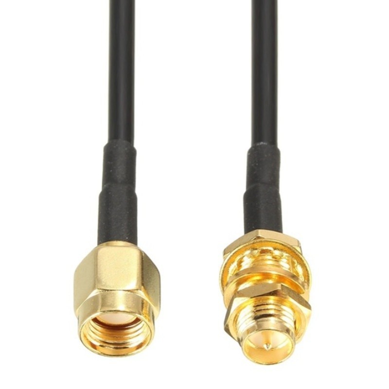 Essential Versatile baosity5.my 1/3/510 meters Antenna extension Black RP-SMA Male Female Wifi Connector Cable - Image 3