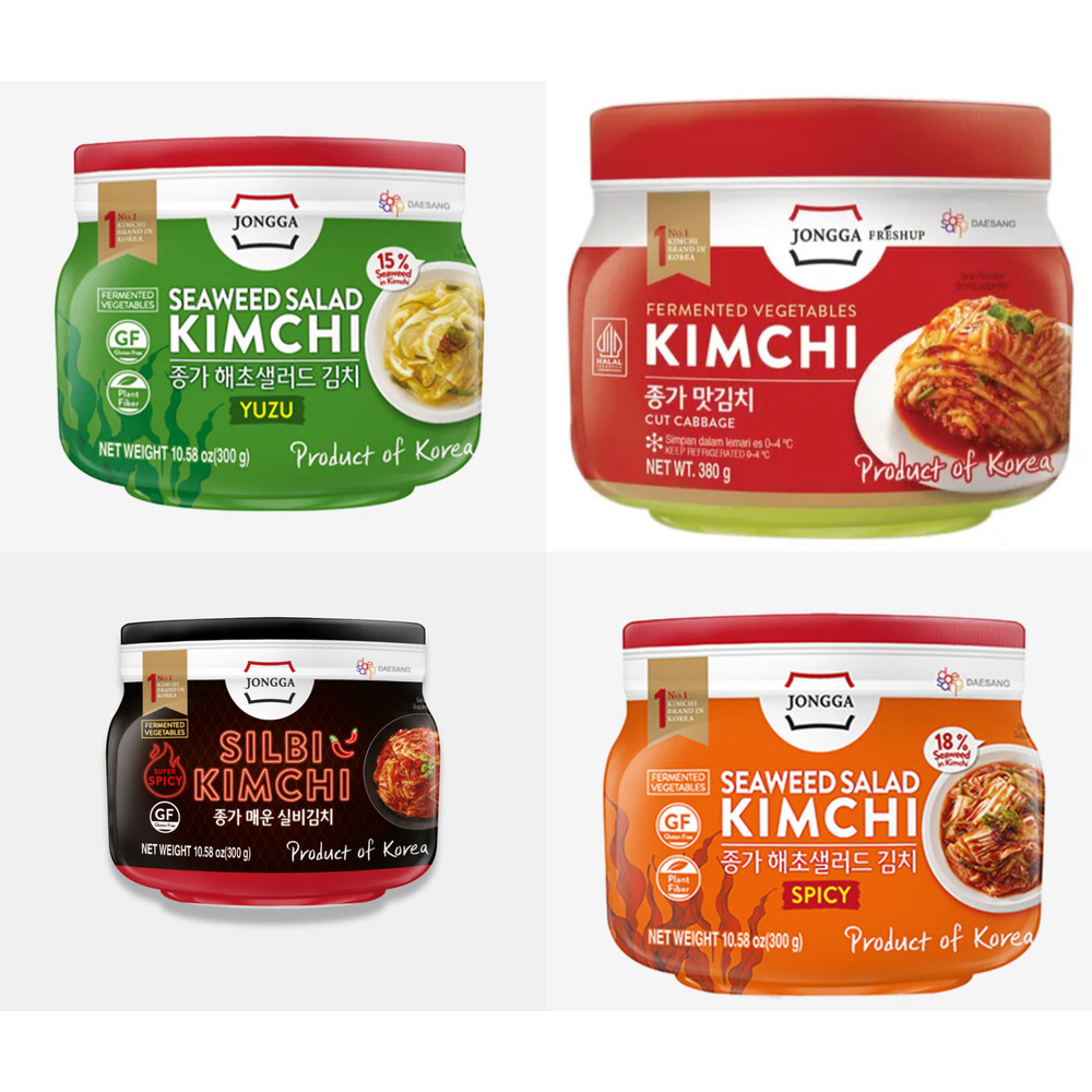 DS JONGGA Seaweed Salad Kimchi Spicy / Yuzu / Super Spicy Silbi Kimchi / Mat Cut Kimchi - KOREA