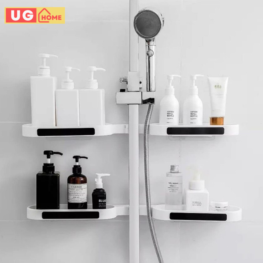 UG Rak Penyimpanan Shower Storage Rack Holder Toilet Shower Organizer Bathroom Storage Rack Faucet Holder