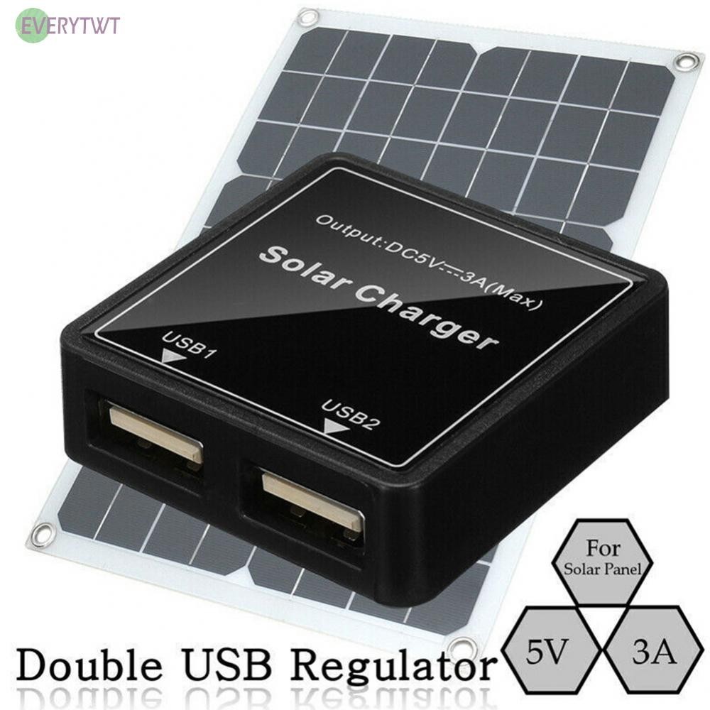 -New In April-Multi Purpose 5V 3A Double USB Solar Panel Regulator Controller Charger Kit[Overseas Products]